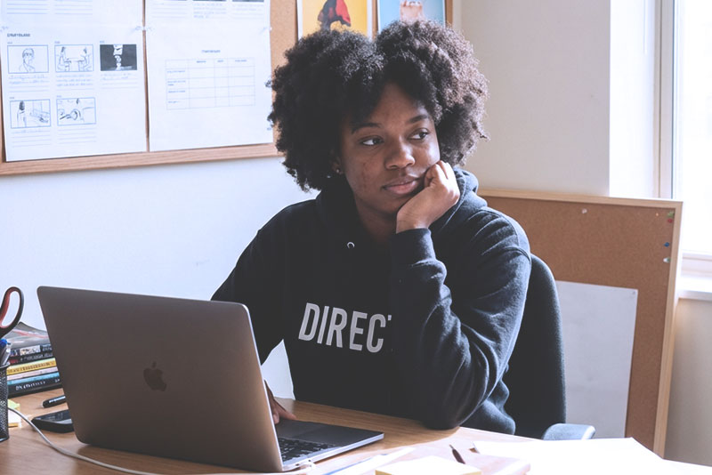 Narrative content creator filming